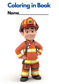 Preview of FIREFIGHTERS, FIREMEN / FIREMAN COLORING in Book (20 pages), US spelling