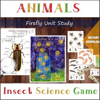 Preview of FIREFLY Unit Study • MEGA Printable fireflies set • Lighting bugs • Printable