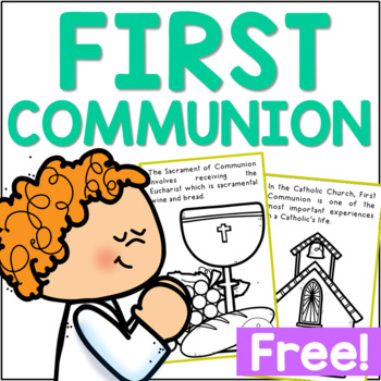 Preview of FIRST COMMUNION Booklet | Religious Education | Catholic Activity FREE