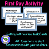 FIRST DAY ACTIVITY: Getting to Know You Task Cards Volume 1