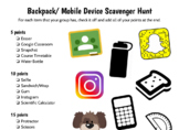 FIRST DAY - Backpack/Mobile Device Scavenger Hunt ACTIVITY