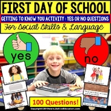 FIRST DAY OF SCHOOL Getting To Know You Activities YES or 