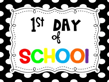 FIRST DAY OF SCHOOL PHOTOS by Miss Nelson | Teachers Pay Teachers