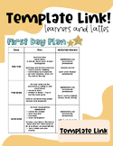 FIRST DAY OF SCHOOL SCHEDULE PLAN | EDITABLE