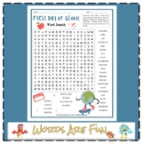 FIRST DAY OF SCHOOL Word Search Puzzle Handout Fun Activity