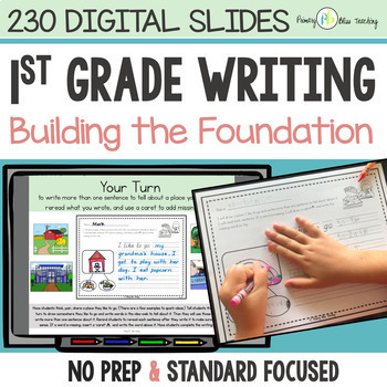 Preview of 1st GRADE BEGINNING OF THE YEAR EXPLICIT WRITING CURRICULUM with WRITING PROMPTS