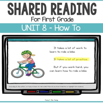 Preview of FIRST GRADE HOW TO SHARED READING LESSONS and ACTIVITIES