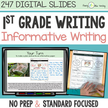 Preview of 1ST GRADE STRUCTURED LITERACY INFORMATIVE WRITING CURRICULUM WITH PROMPTS
