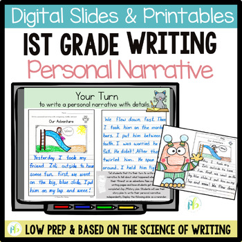 Preview of FIRST GRADE EXPLICIT PERSONAL NARRATIVE WRITING CURRICULUM WITH PROMPTS