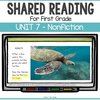 Preview of FIRST GRADE NONFICTION LIFE CYCLES SHARED READING LESSONS and ACTIVITIES
