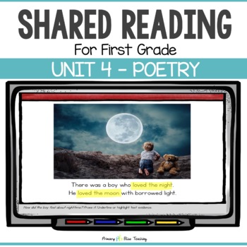 Preview of FIRST GRADE POETRY SHARED READING LESSONS and ACTIVITIES