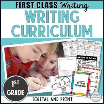 Preview of FIRST GRADE Writing Curriculum For the Year Units 1 - 15 Lessons and Materials