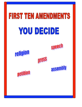 Preview of FIRST TEN AMENDMENTS BILL OF RIGHTS