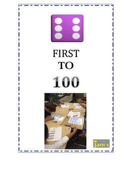 Preview of FIRST TO 100 GAME..  Template for SMARTBOARD