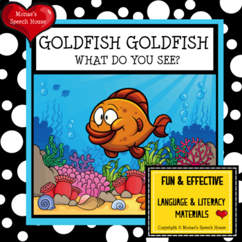 Preview of FISH BOOK & GIANT OCEAN POSTER Pre-K Speech Therapy Early Reader