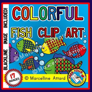 Fish Clip Art 18 Colorful Fish Included -  Canada