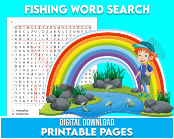 Preview of FISH IN A TREE Novel Study Word Search Puzzle Worksheet Activity