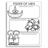 FISHER OF MEN Bible Story Notes Activity | New Testament W