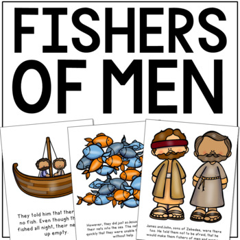 fishers of men bible story coloring pages  easy craft  tpt