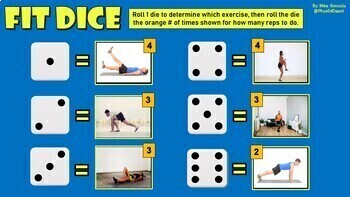 Preview of FIT DICE! - Fitness Google Slides - Animated GIFs - Physical Education