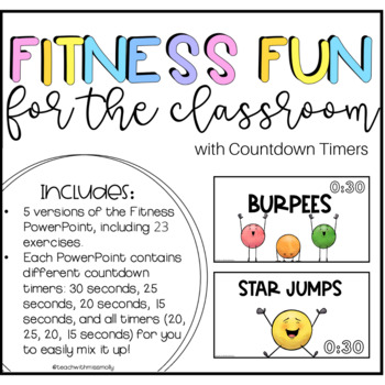 Preview of NEW Fitness Fun for the Classroom with Countdown Timers