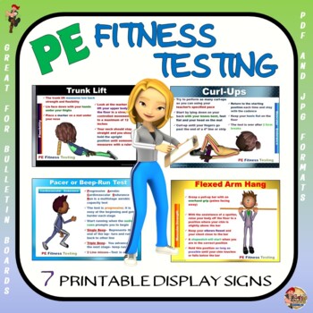 Preview of PE Fitness Testing- Printable Display Signs