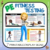 PE Fitness Testing- Printable Display Signs