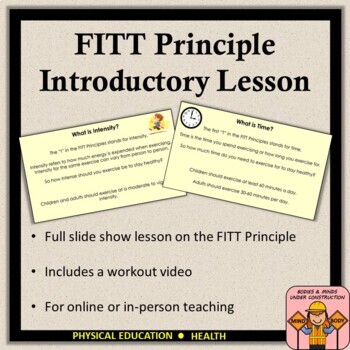 Preview of FITT Principle Introductory Lesson - Slide Show (K-5)