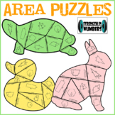 THREE Cooperative Area Puzzles Parallelogram Trapezoid Tri