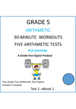 Preview of FIVE GRADE 5 EOY/MID YEAR MATH ASSESSMENTS-ARITHMETIC eBook 1