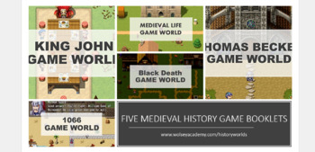 Preview of FIVE MEDIEVAL HISTORY GAME BOOKLETS - AWESOME HOMEWORK TASKS