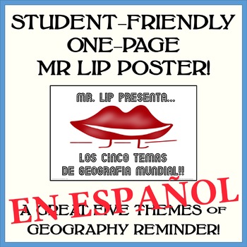 Preview of FIVE THEMES OF GEOGRAPHY Mini-posters - MR LIP - [Dual, Spanish, Immersion]