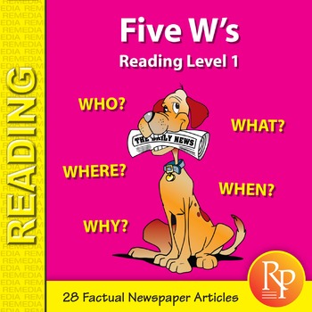 Preview of WH Questions Reading Comprehension - Short High Interest Reading Passages