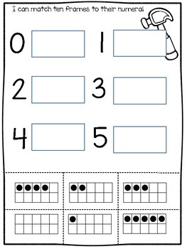 Preview of Ten Frame Practice 0-5