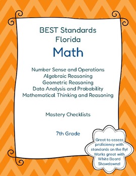 Preview of FL BEST Standards - Data Tracking - Math | 7th Grade | Digital & PDF