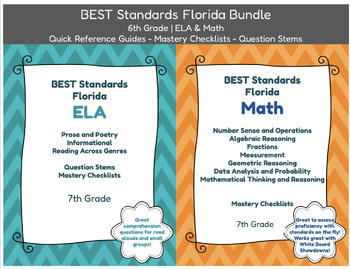Preview of FL BEST Standards - Data Tracking - Math & ELA - 7th Grade | DIGITAL & PDF