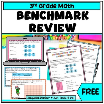 Preview of PREVIEW:Area Model Multiplication Word Problem Review Test Prep FL BEST Standard