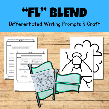 Preview of FL Beginning Consonant Blend Writing Craftivity - Phonics Writing & Craft