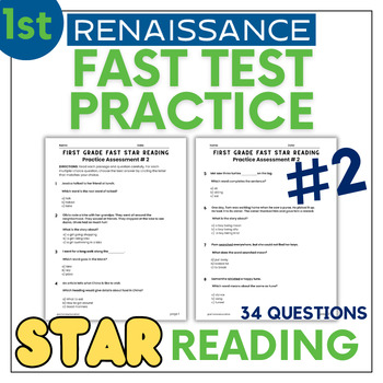 Preview of FL FAST STAR Reading Practice Test Prep - 1st Grade - TEST#2