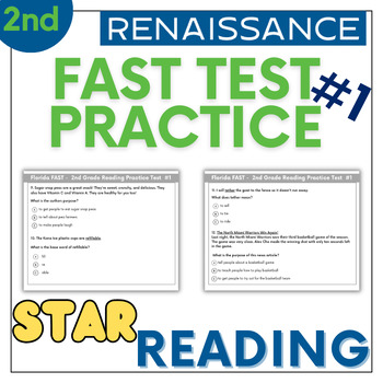 Preview of FL FAST STAR Reading Practice Test Prep # 1 - 36 Questions - 2nd Grade
