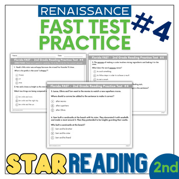 Preview of FL FAST STAR Reading Practice Test Prep # 4 - 34 Questions - 2nd Grade