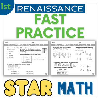 Preview of FL FAST practice STAR Math Grade 1 - Daily Practice