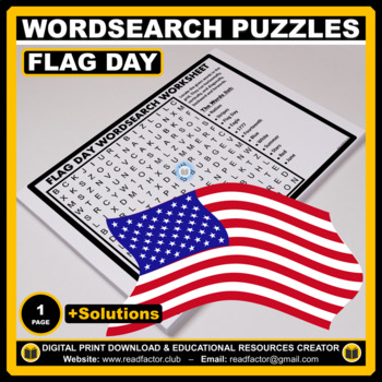 flag day wordsearch teaching resources teachers pay teachers