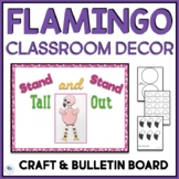 Flamingo Classroom Decor Craft And Bulletin Board Set