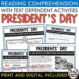 Presidents' Day Nonfiction Reading Comprehension Passage a