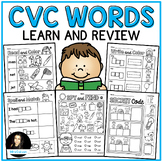 End of the Year CVC Words Worksheets Review Packet