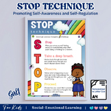 Stop Technique Poster for Kids | Positive Self-regulation | SEL