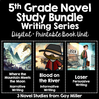 Preview of Novel Studies for 5th Grade: CCSS Aligned Reading and Writing Units