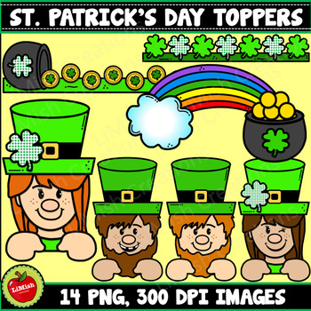 Preview of St. Patrick's Day Toppers Clipart