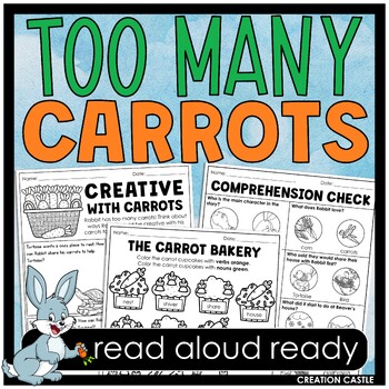 Preview of Too Many Carrots Book Companion for Easter and Spring Read Alouds